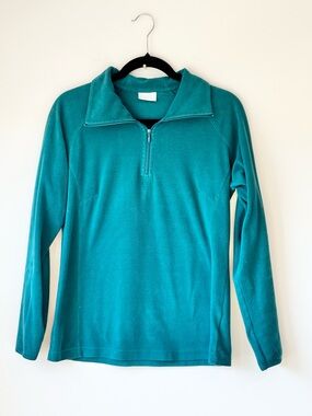 Columbia Women’s Medium Teal Half Zip Fleece Pullover Jacket Soft